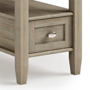 Warm Shaker - Narrow Side Table - Distressed Grey