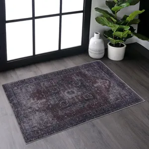 2\' x 3\' Washable Area Rugs, Low-Pile, Non-Slip, Non-Shedding, Foldable, Kid & Pet Friendly Area Ru