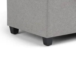 Sienna - Storage Ottoman Bench - Dove Grey