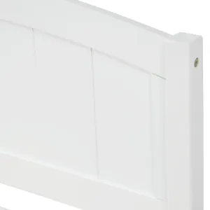 Twin Size, Platform Bed With Trundle - White