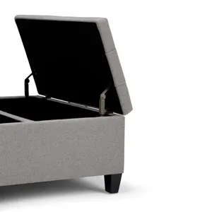 Harrison - Coffee Table Storage Ottoman - Dove Grey
