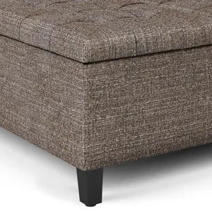 Harrison - Coffee Table Storage Ottoman - Mink Brown