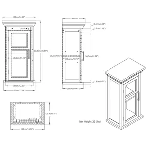 Avington - Single Door Wall Cabinet - Pure White