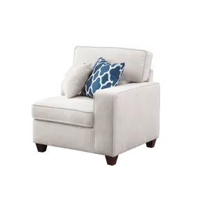 Rene - Sectional Sofa With Ottoman - Beige