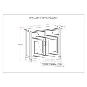 Connaught - Entryway Storage Cabinet - Dark Chestnut Brown
