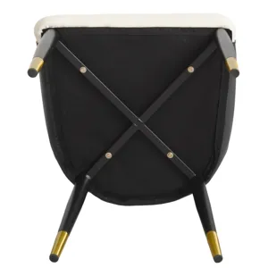 Modern PU Sponge-Filled Dining Chair, Solid Wood Metal Legs, Suitable For Restaurants, Living Rooms 