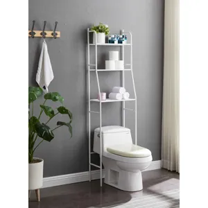 Three Tier Over The Toilet Storage Shelf - White
