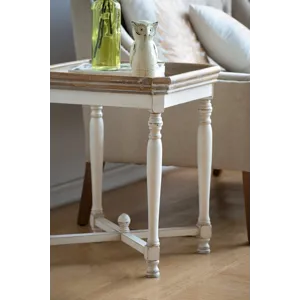 Square Alcott Side Table - White