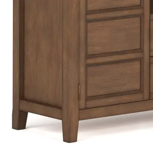 Burlington - Tall TV Media Stand - Rustic Natural Aged Brown