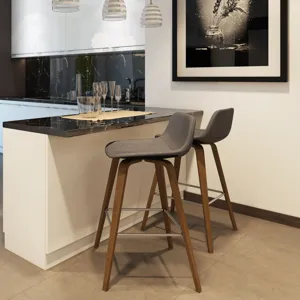 Randolph - Bentwood Counter Height Stool (Set of 2) - Distressed Grey