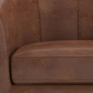 Austin - Tub Chair - Distressed Saddle Brown