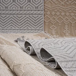 6\' x 9\' Geometric Indoor / Outdoor Area Rug - Mocha