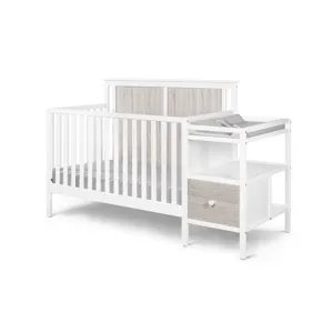 Connelly - 4-in-1 Crib and Changer Combo - White/Rockport Gray