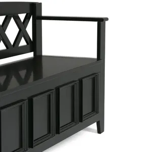Amherst - Entryway Storage Bench - Black