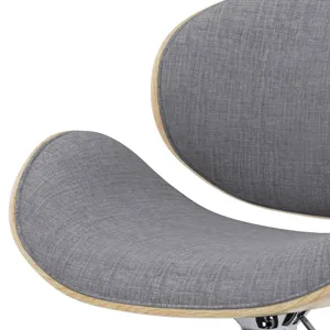 Marana - Bentwood Adjustable Swivel Bar Stool - Light Grey