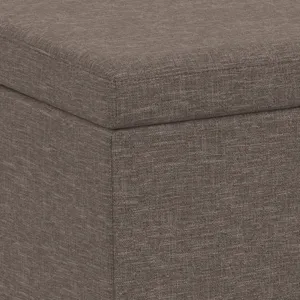 Avalon - Extra Large Storage Ottoman Bench - Fawn Brown