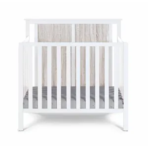Connelly - Mini Crib With Mattress Pad - White / Rockport Gray