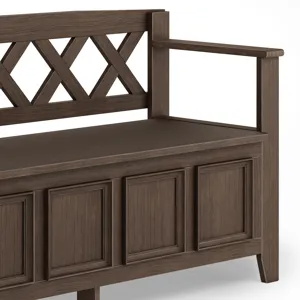 Amherst - Entryway Storage Bench - Farmhouse Brown