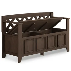 Amherst - Entryway Storage Bench - Farmhouse Brown
