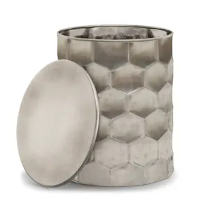 Whitney - Metal Storage Side Table - Antique Silver