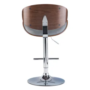Marana - Bentwood Adjustable Swivel Bar Stool - Stone Grey