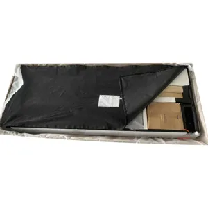 Queen Size Upholstered Platform Bed Frame With Button Tufted Linen Headboard, No Box Spring Needed, 