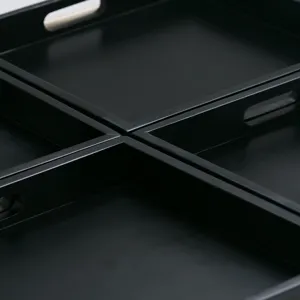 Avalon - Square Coffee Table Storage Ottoman - Slate Grey