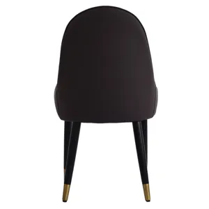 Modern PU Sponge-Filled Dining Chair, Solid Wood Metal Legs, Suitable For Restaurants, Living Rooms 