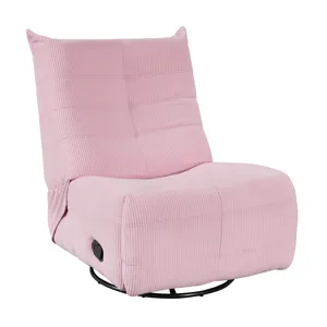 Georgena - Corduroy Swivel Glider Recliner - Pink