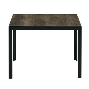 Nesting Coffee Table (Set of 2), Square Modern Stacking Table With Wood Finish For Living Room - Gra