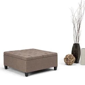 Harrison - Coffee Table Storage Ottoman - Fawn Brown