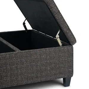 Harrison - Coffee Table Storage Ottoman - Ebony