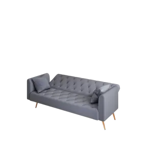 Convertible Double Folding Living Room Sofa Bed - Gray