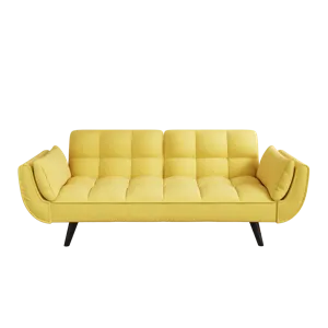 Sofa Soft Two Armrests Throw Pillow Pillow Comfortable Fit Apartment Bedroom Small Space - Yellow