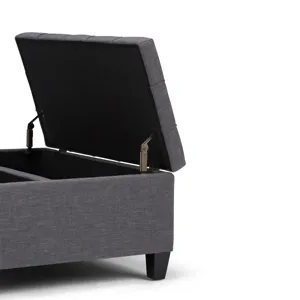 Harrison - Coffee Table Storage Ottoman - Slate Grey