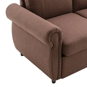 Orisfur Pull Out Sofa Bed Loveseat Sleeper With Twin Size Memory Mattress For Living Room Spaces - B