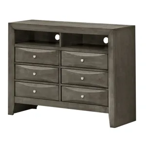 Marilla - G1505-TV2 Media Chest - Gray