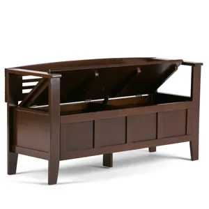 Adams - Entryway Storage Bench - Rustic Medium Brown