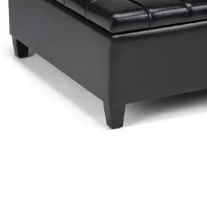 Harrison - Coffee Table Storage Ottoman - Midnight Black