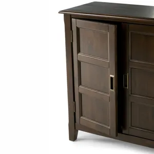 Burlington - Low Storage Cabinet - Mahogany Brown