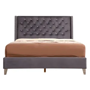 Julie - G1920-FB-UP Full Upholstered Bed - Gray