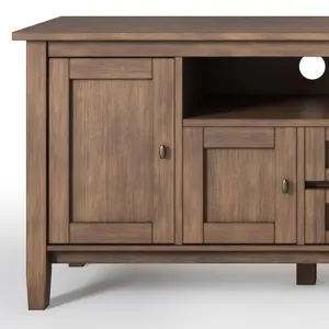 Warm Shaker - 72\" TV Media Stand - Rustic Natural Aged Brown