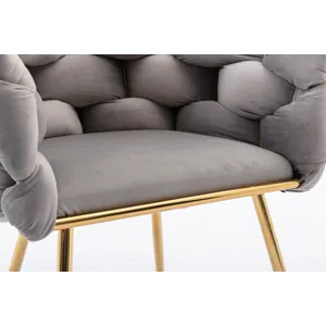 Luxury Modern Simple Leisure Velvet Single Sofa Chair Bedroom Lazy Person Household Dresser Stool Ma