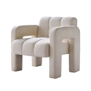 31.10\" Wide Boucle Upholstered Accent Chair - Beige