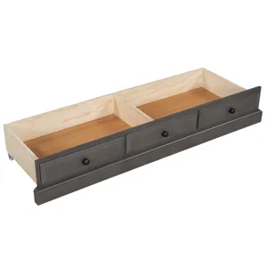 Full Solid Pine Murphy Bed Chest Cube Cabinet Bed With Charging Station And Large Storage Drawer For