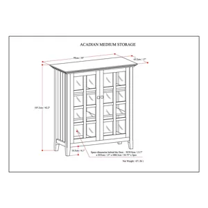 Acadian - Medium Storage Cabinet - Natural Aged Brown