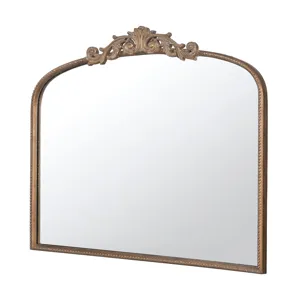 Classic Design Arch Mirror And Baroque Inspired Frame For Living Room Bathrrom Enterway Console - Go