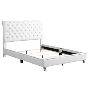 Maxx - G1938-FB-UP Tufted Upholstered Bed - White