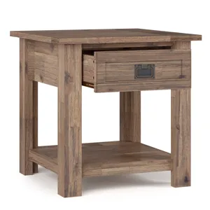 Monroe - End Table - Rustic Natural Aged Brown