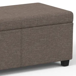 Avalon - Extra Large Storage Ottoman Bench - Fawn Brown